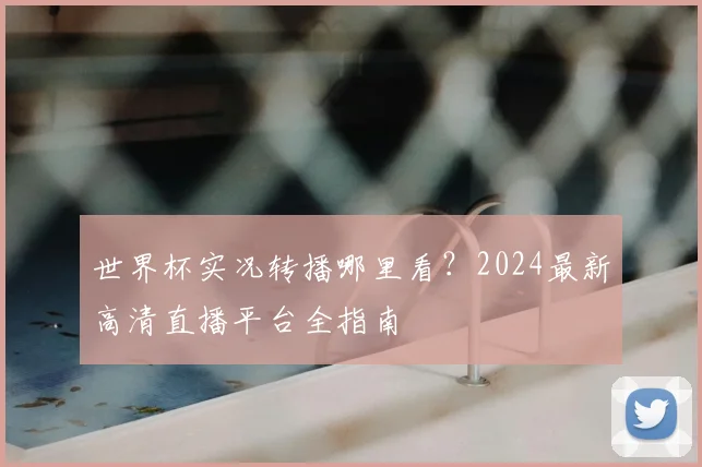 世界杯实况转播哪里看？2024最新高清直播平台全指南